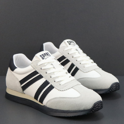 真皮德训鞋男2026春季新款运动鞋平底软底舒适休闲板鞋男小白鞋子