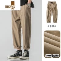 YANXUWOODSOON九分裤男夏季新款休闲裤潮流工装裤简约长裤男士裤子