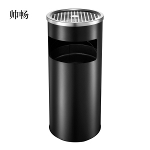 帅畅不锈钢圆形大号商用垃圾桶酒店ktv大堂立式烟灰桶电梯口高档户外款