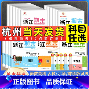 语文数学人教版 三年级下 [正版]2023新版浙江期末试卷一二三四五六年级上册下册语文数学英语人教版科学教科版全套 励耘