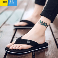聚范韩版人字拖男士拖鞋夏季时尚外穿学生个性凉拖1滑软底沙滩鞋