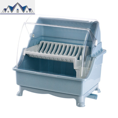 碗筷收纳盒碗碟大容量置物架带盖带沥水架碗柜多层晾放碗架碟子架 三维工匠