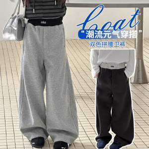 女童裤子春秋款女大童洋气卫裤女装初中生运动裤儿童休闲长裤