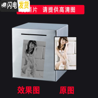 三维工匠不锈钢存钱罐不可取大容量只进不出储钱罐创意抖音打不开成人储蓄 乳白色12厘米刻照片储蓄罐