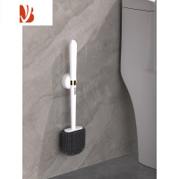 三维工匠马桶刷家用无死角免打孔洗厕所刷子卫生间长柄硅胶蹲坑清洁刷器