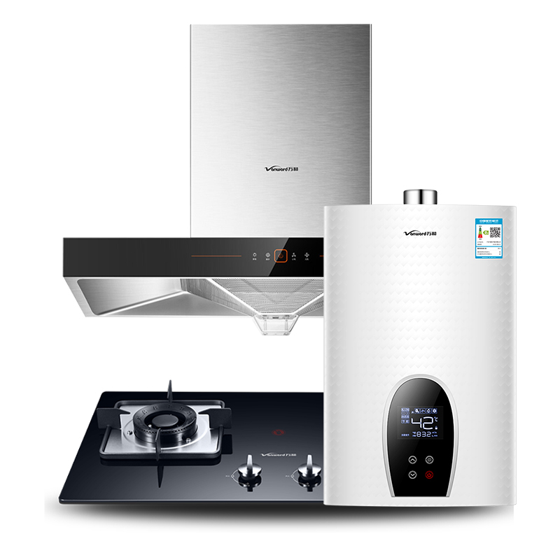 万和欧式顶吸式抽油烟机燃气灶套餐烟灶3件套装x520a b6-l338xw jsq25