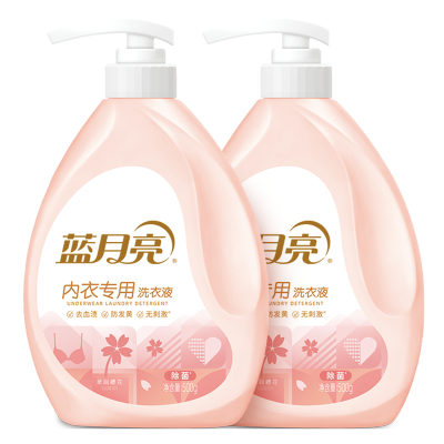 蓝月亮 柔润樱花内衣专用洗衣液翻盖装500g*2