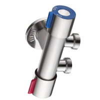 不锈钢一进二出双控角阀 4分 个