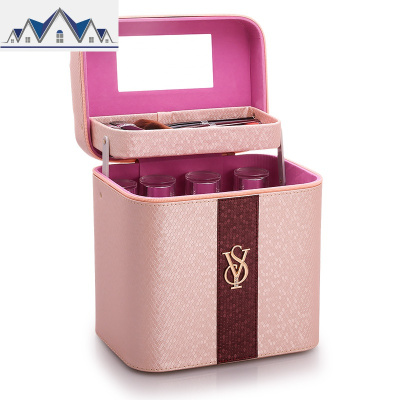 化妆包大容量女便携手提化妆品收纳盒护肤品多功能箱ins风超火 三维工匠收纳包