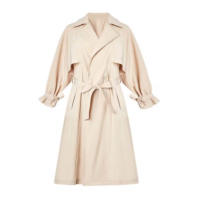 FISHBASKET英伦风洋气气质流行日系古着风衣女外套中长款百搭小个子大衣风衣女