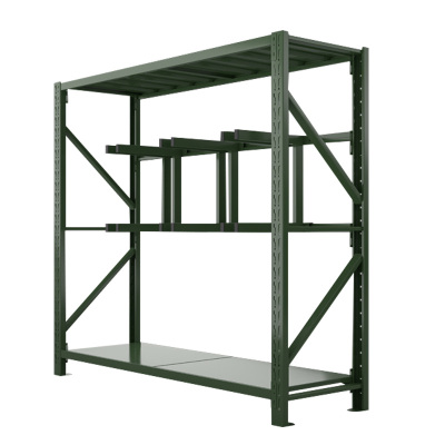 铭威盾消防铁锹镐农具摆放架安保装备器材存放架绿色盾牌货架锹镐架重型-主架