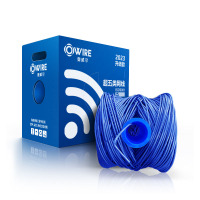 奥威尔(OWIRE) SSKJ-C5E-60BL 0.50mm加粗线径 蓝 超五类非屏蔽网线 305.00 米/箱