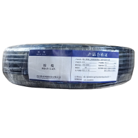 绵缆 铜芯聚氯乙烯绝缘聚氯乙烯护套软电缆 RVV-4*1.5黑色300/500V 米