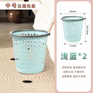 大号家用压圈垃圾桶大容量厨房镂空垃圾桶无盖收纳