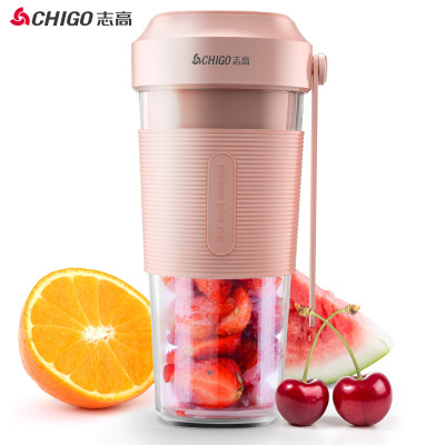 志高（CHIGO）榨汁机料理机便携式充电迷你无线运动果汁机搅拌机网红榨汁杯ZG-TJ10粉色