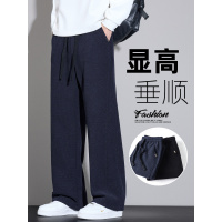 男士休闲裤子秋春新款高级感宽松直筒显高卫裤秋季运动阔腿裤