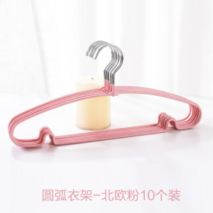 [高品质]壹志家用浸塑无痕衣架衣挂衣钩 防鼓包防肩角晾衣服晒衣架子防滑衣撑不起包不锈钢干湿两用