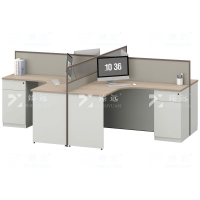 臻远 ZYGW-053屏风工作卡位职员桌办公桌十型四人位