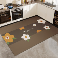 厨房地垫免洗可擦脚垫整铺吸水防滑防油家用简约硅藻泥防水地毯