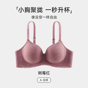 圆圆胸厚杯内衣女小胸强聚拢显大收副乳防下垂无痕字母美背文胸罩