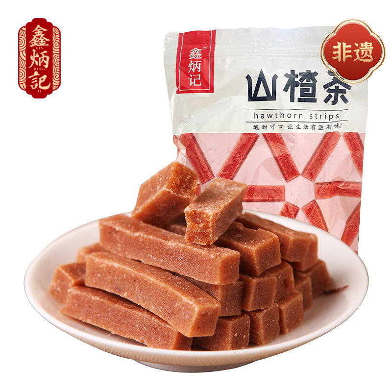 [鑫炳记]原味山楂条228g*3袋 整袋装蜜饯果脯果干儿童即食小零食