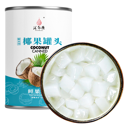 汇尔康新鲜糖水椰果水果罐头425g单罐装华东