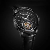 嘉年华(CARNIVAL)正品真陀飞轮机械表男士新款镂空时尚防水男表私人订制轻奢高档夜光名表7019