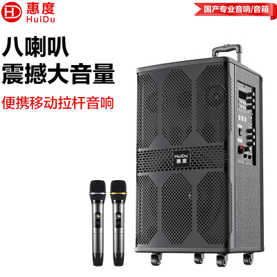惠度(HuiDu)WDA-800移动演出音响户外广场舞直播音响家用k歌手提便携式大音量低音炮拉杆音箱