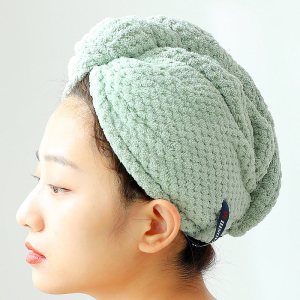 []干发帽女 吸水 包头巾浴帽可爱儿童长发干发毛巾2条装