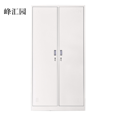 峰汇园加厚二门钢制更衣柜员工柜铁皮职工储物柜带锁存包柜鞋柜