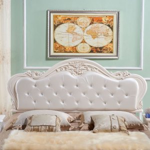 欧式床头板软包靠背双人床1.5/1.8米公主烤漆床头板简约现代