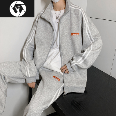 HongZun2020秋冬季新款男士休闲套装韩版潮流时尚运动服男装一套搭配帅气其他套装