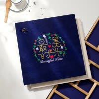 三维工匠相册diy手工自粘贴式纪念册大本情侣家庭覆膜影集儿童成长大容量 三维 幸福一家人[收藏加购送盒子] 40页80面