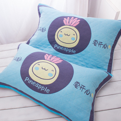 五层纱布枕巾一对装高档欧式家用日本单人加厚大