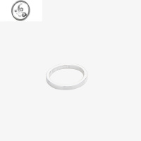 JiMiSAZ 光面素圈情侣戒指轻奢高级感冷淡风简约套装粗细版男女食指环