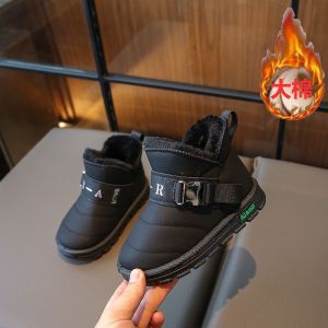儿童雪地靴年冬季大棉字母雪地棉保暖男女童棉靴时尚