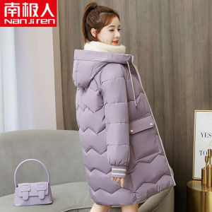 加厚保暖中长款棉服女2020冬季新款韩版宽松连帽外套潮