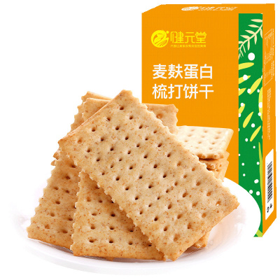 健元堂无糖精无脱脂葱香咸苏打饼干梳打卡脂热量碱性孕妇代餐低0零食品