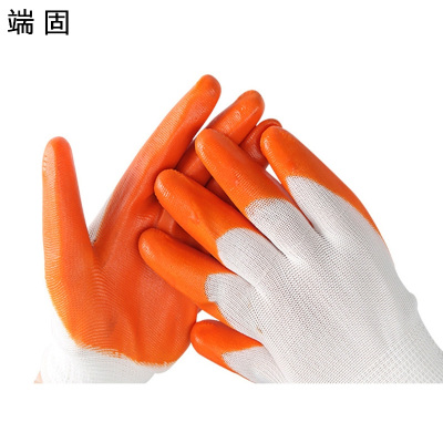端固 浸胶小半挂手套pvc3/双