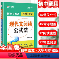 4本-文言文+现代文+文学常识+作文 初中通用 [正版] 初中语文现代文阅读公式法初一初二初三语文有方法语文阅读理解专项