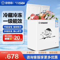 香雪海 168升 冰柜小型家用 一级能效 冰柜 冷柜家用顶开门 卧式冷柜冷冻冷藏转换 双温柜 BCD-168A