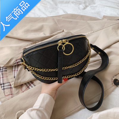FENGHOU小ck包包女包2021新款潮网红胸包夏季单肩斜挎百搭腰包女ins链条腰包男
