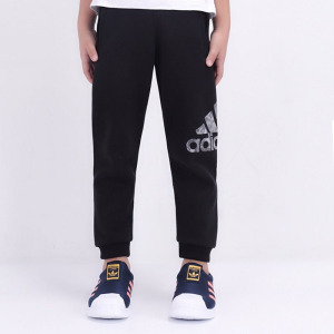 阿迪达斯童装女小童新款舒适透气休闲儿童针织运动长裤EH4076 C