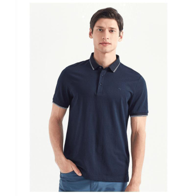 柒牌男装短袖polo商务休闲撞色领POLO衫男士时尚都市抗皱半袖男