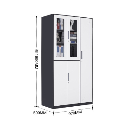 易企采 五门更衣出口标准 铁皮柜储物柜浴室衣柜员工衣柜储物柜铁皮带锁储存柜健身房更衣柜室宿舍衣柜