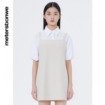 [2件2折价:59]美特斯邦威梭织连身裙