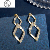 JiMi菱形耳饰耳钉独特耳环女2023新款银银小众设计感高级耳坠气质