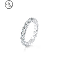 JiMi925银银排钻食指戒指女轻奢小众设计精致满钻时尚个性高级感ins潮