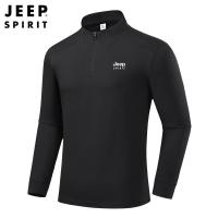 JEEP吉普2025新款男士宽松休闲半拉铃套头卫衣运动立领男上衣6252