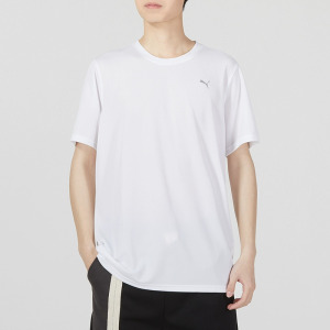 彪马(PUMA)短袖男装新款时尚简约跑步健身训练舒适透气圆领T恤587212-02...